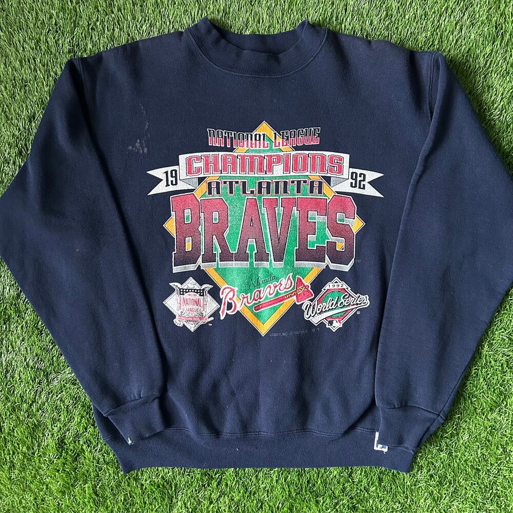Vintage Atlanta Braves National League 1992 Championship Crewneck
